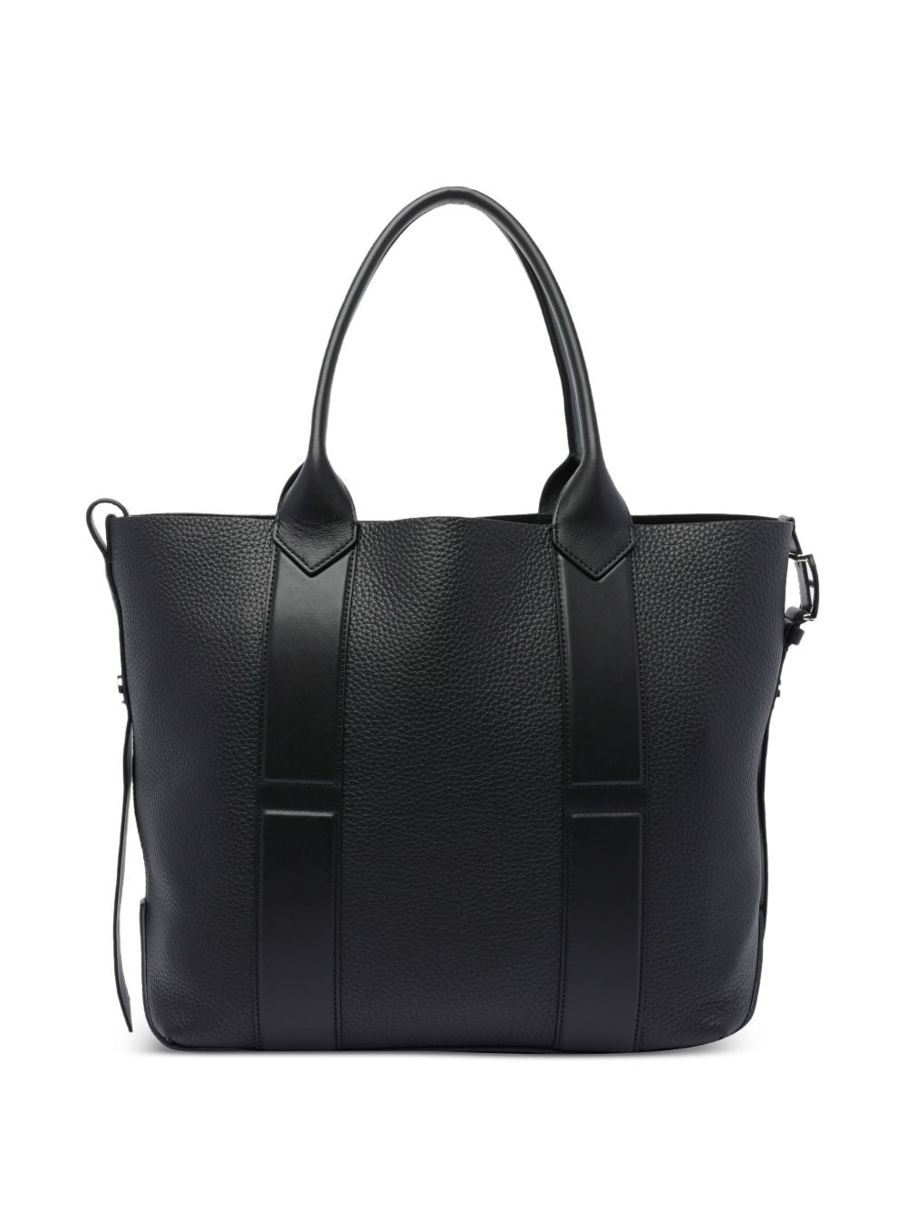 Hogan Pre Medium Calf Leather Script Tote Bag Black