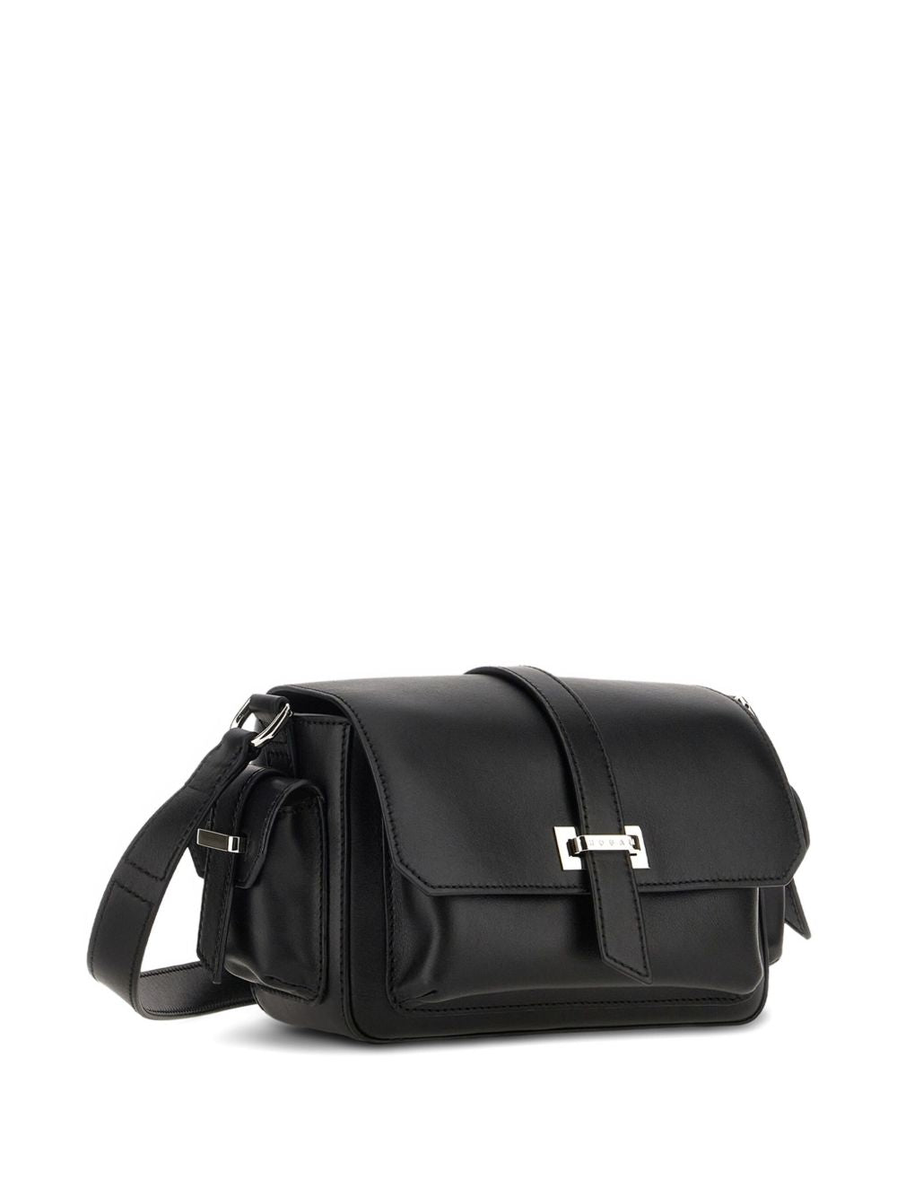 Hogan Pre Pre Flap Small Calfskin Shoulder Bag Black