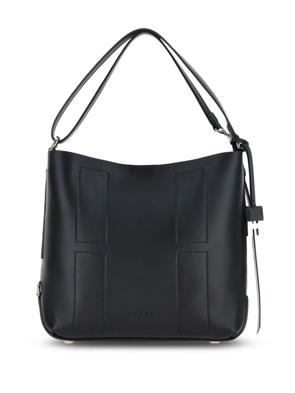 Hogan Pre Pre Hocket Small Leather Hobo Bag Black