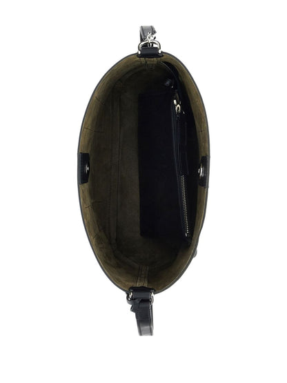 Hogan Pre Pre Hocket Small Leather Hobo Bag Black