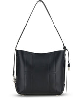Hogan Pre Pre Hocket Small Leather Hobo Bag Black