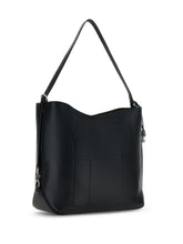 Hogan Pre Pre Hocket Medium Leather Hobo Bag Black