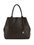 Hogan Pre Pre Script Medium Calfskin Tote Bag Dark Brown