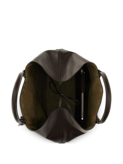 Hogan Pre Pre Script Medium Calfskin Tote Bag Dark Brown