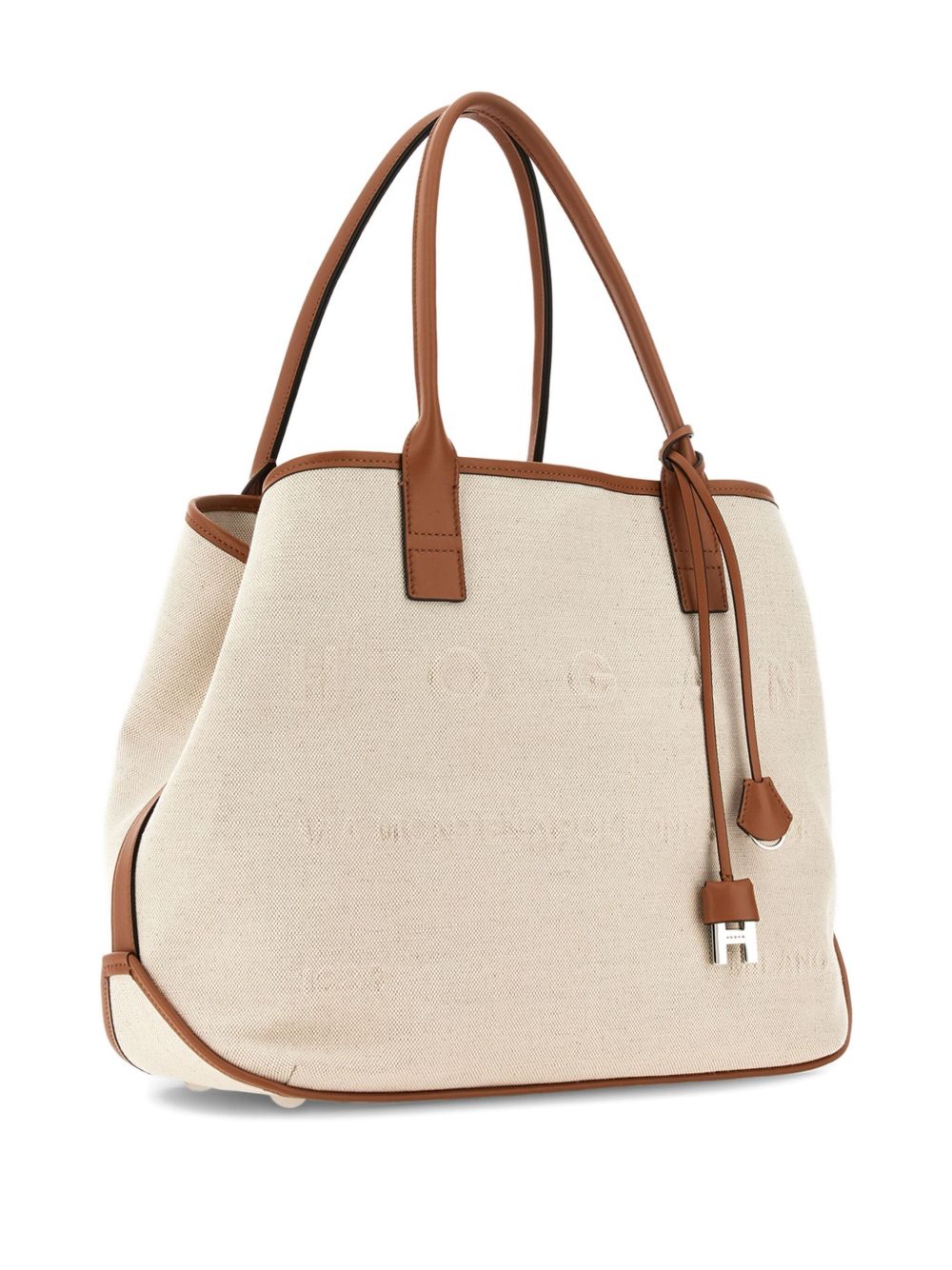 Hogan Pre Pre Script Medium Canvas Tote Bag Ivory