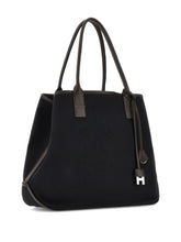 Hogan Pre Pre Script Medium Black Canvas Shopping Bag Black