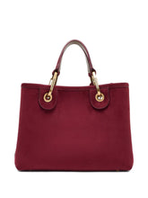 Emporio Armani MyEA Small Faux Suede Shopper Bag Bordeaux