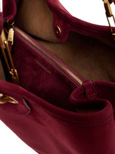 Emporio Armani Large MyEA XL Suede Shopper Bag Bordeaux