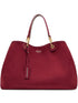 Emporio Armani Large MyEA XL Suede Shopper Bag Bordeaux