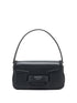 Emporio Armani Shoulder Bag with Buckle in Black Leather