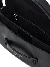 Emporio Armani Shoulder Bag with Buckle in Black Leather