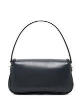 Emporio Armani Shoulder Bag with Buckle in Black Leather