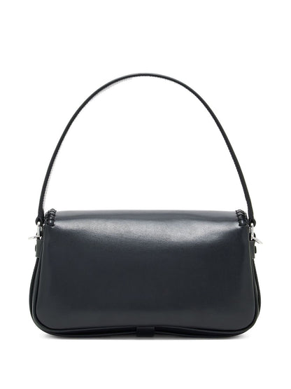 Emporio Armani Shoulder Bag with Buckle in Black Leather