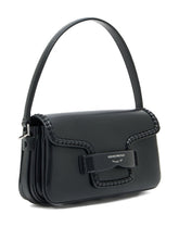 Emporio Armani Shoulder Bag with Buckle in Black Leather