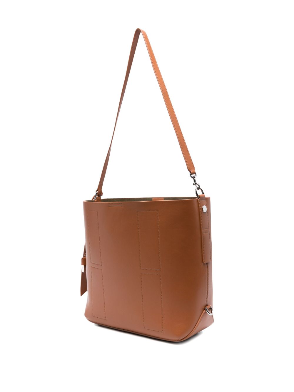 Hogan Pre Pre Hocket Small Brown Calf Leather Hobo Bag Brown