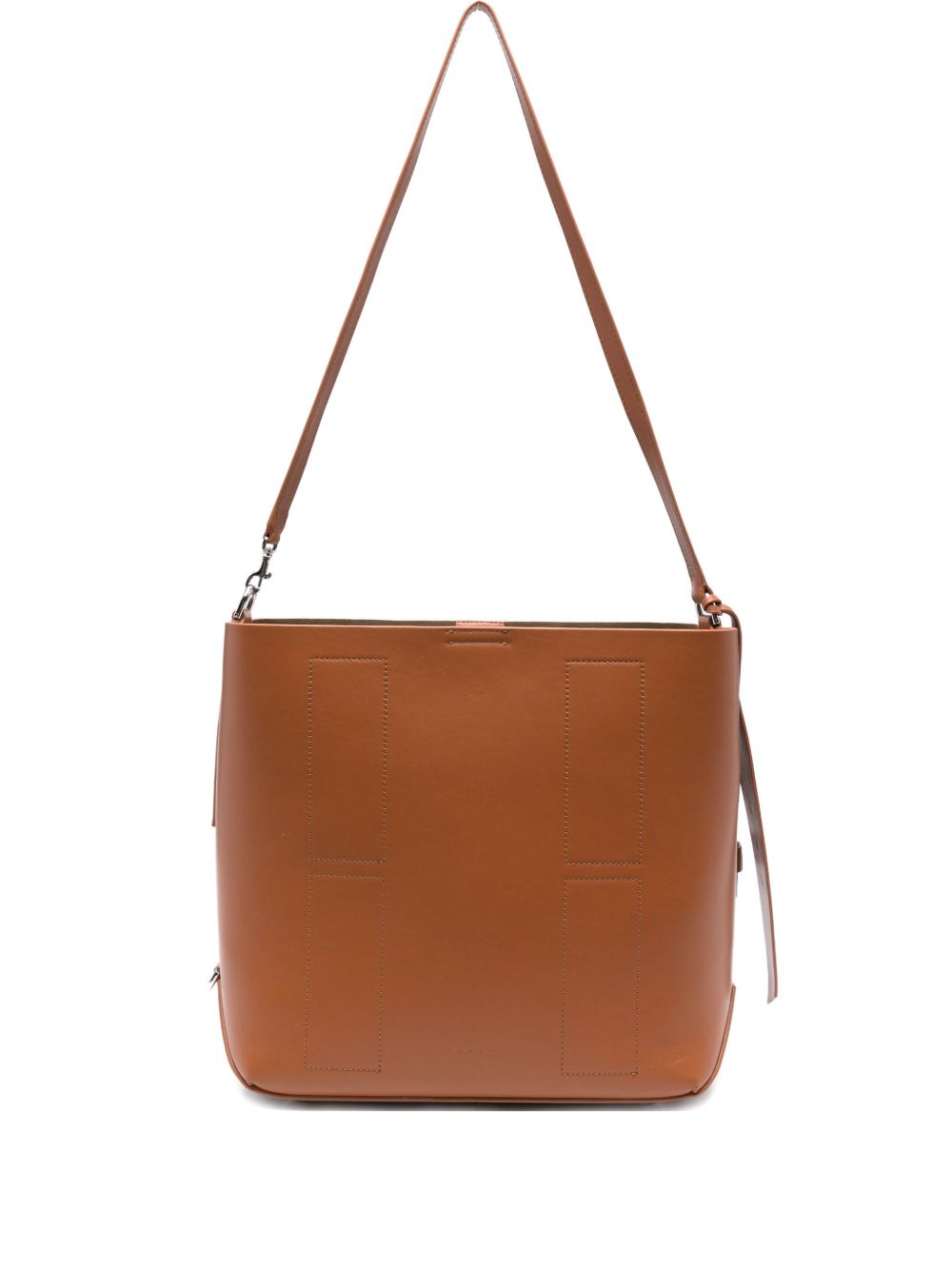 Hogan Pre Pre Hocket Small Brown Calf Leather Hobo Bag Brown