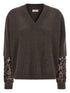 Brunello Cucinelli V-Neck Silk-Cashmere Sweater Brown Brown