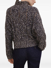 Brunello Cucinelli Wool Zipped Cardigan with Stand Collar Blue
