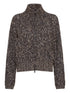 Brunello Cucinelli Wool Zipped Cardigan with Stand Collar Blue