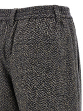 Brunello Cucinelli Wool Herringbone Bermuda Shorts Blue