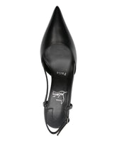 Christian Louboutin Miss Z Black Calf Leather Buckle Ankle Strap Pointed Toe Pumps Black