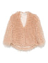 Forte Forte Long Powder Beige Coat with Concealed Fastening Powder
