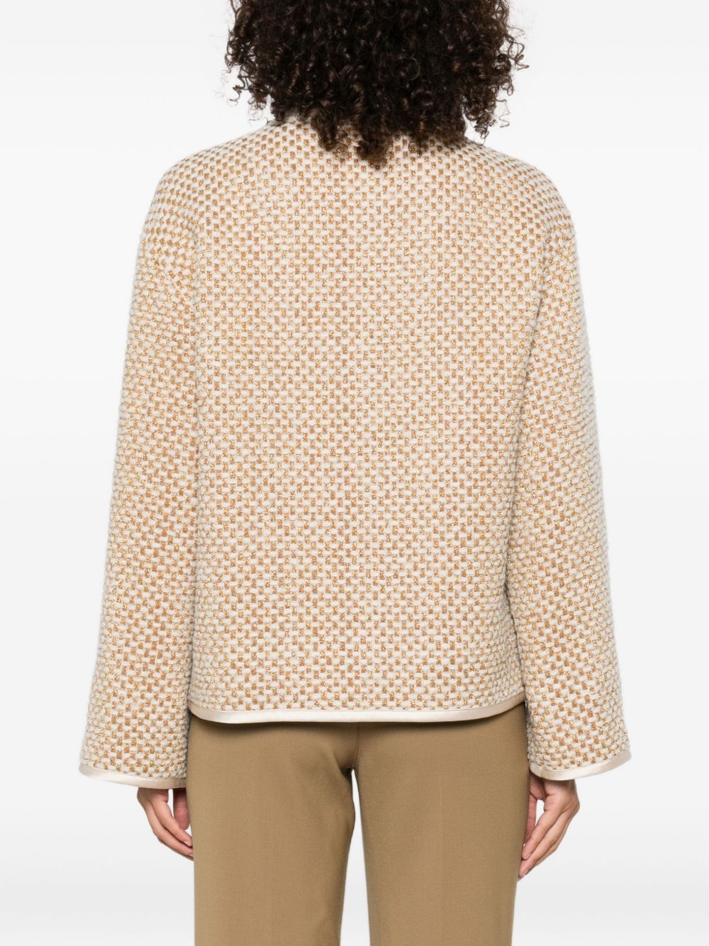 Forte Forte Long Sleeves Tweed Jacket Beige