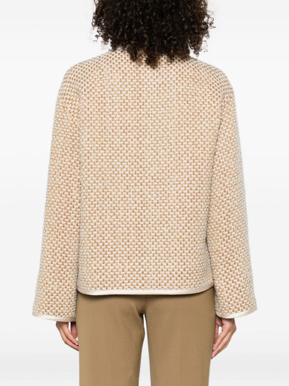 Forte Forte Long Sleeves Tweed Jacket Beige