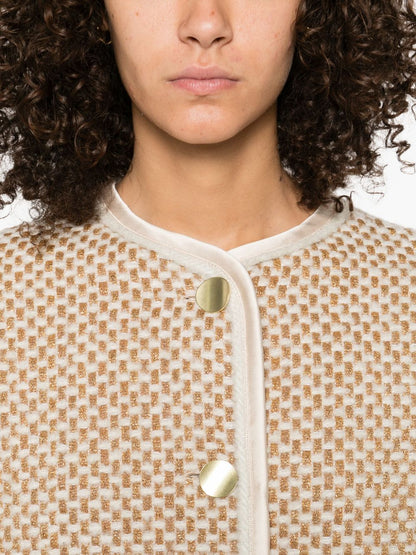 Forte Forte Long Sleeves Tweed Jacket Beige