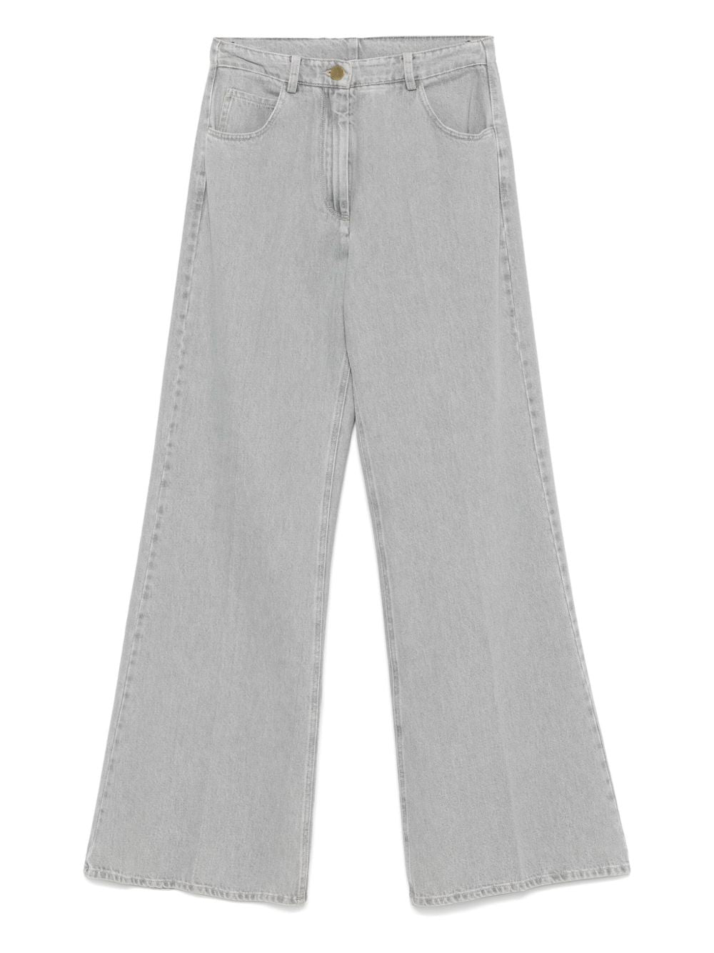 Forte Forte Flared Light Grey Five-Pocket Denim Jeans Grey
