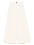 Forte Forte High-Waisted Cropped Trousers in Light Beige Beige