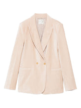 Forte Forte Velvet Double-Breasted Jacket Beige
