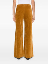 Forte Forte High-Waisted Flared Velvet Trousers Light Brown