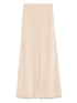 Forte Forte High-Waisted Flared Velvet Trousers Beige