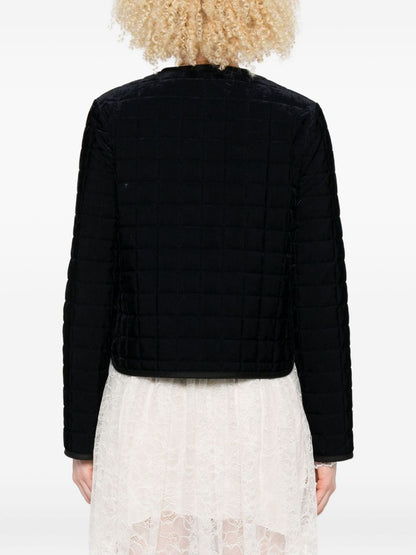Forte Forte Quilted Matelassé Short Jacket Blue