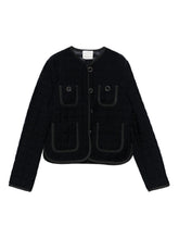 Forte Forte Quilted Matelassé Short Jacket Blue
