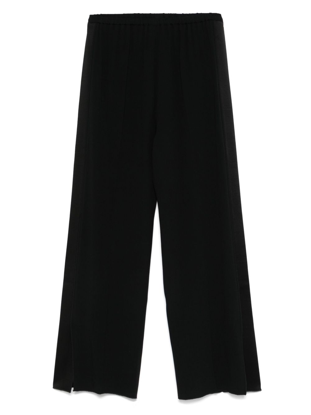 Forte Forte Flared Satin Smoking Trousers Black Black