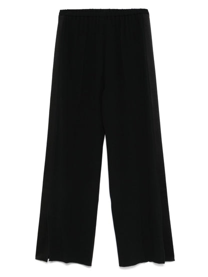 Forte Forte Flared Satin Smoking Trousers Black Black
