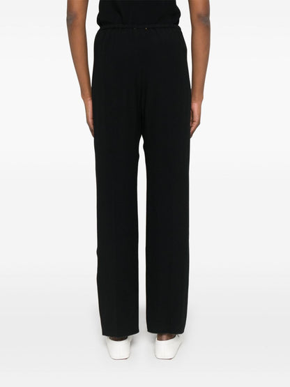 Forte Forte Flared Satin Smoking Trousers Black Black