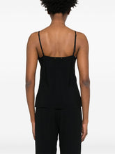 Forte Forte V-Neck Satin Sleeveless Top Black