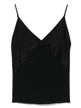 Forte Forte V-Neck Satin Sleeveless Top Black