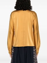 Forte Forte Curved Hem Silk Shirts amber yellow