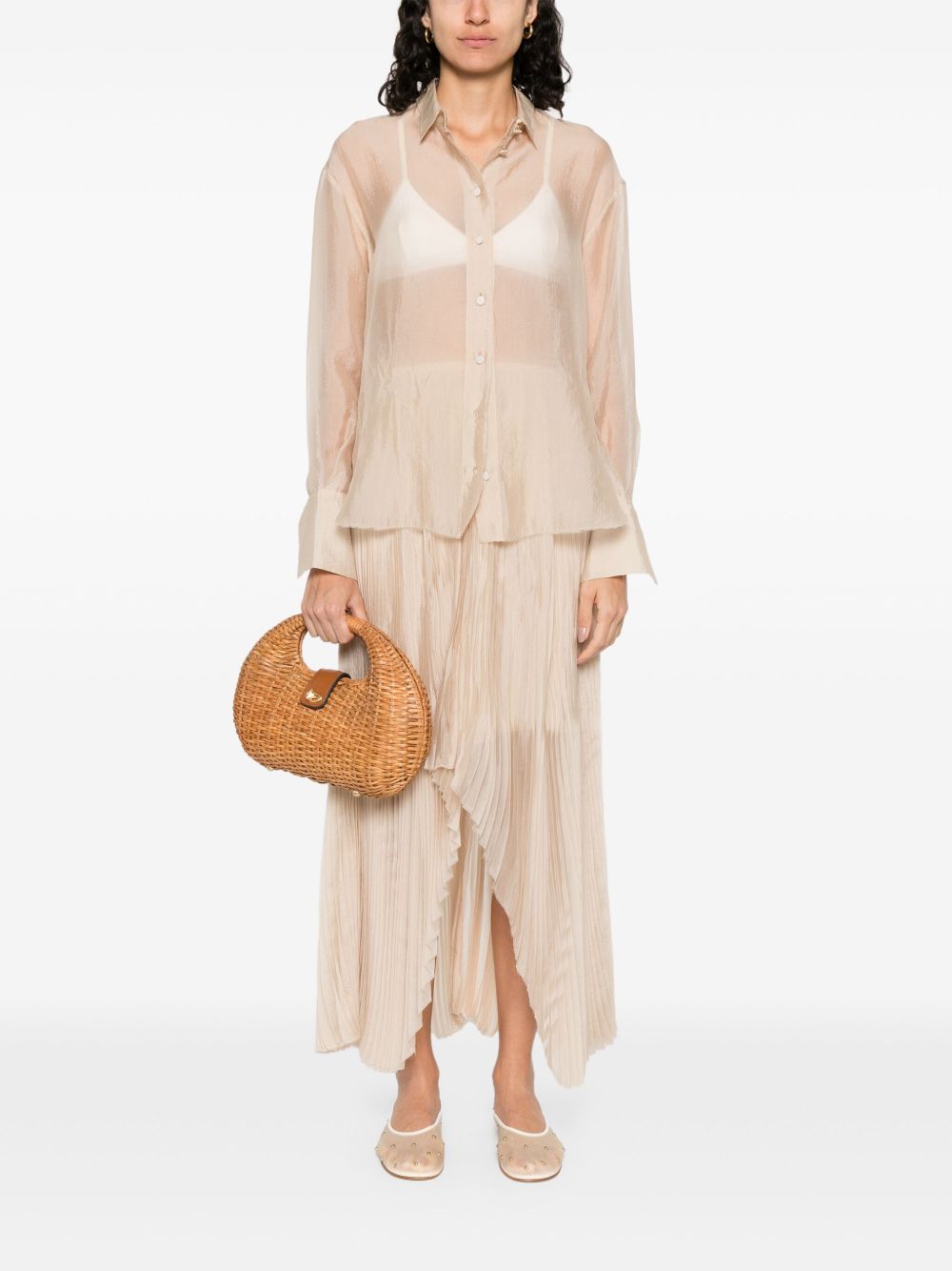 Forte Forte Organza Classic Straight Shirt Beige