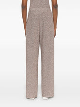 Forte Forte Lurex Wide-Leg Flared Trousers Powder powder