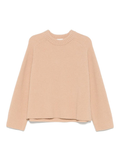 Forte Forte Almond Beige Wool Crewneck Sweater Beige