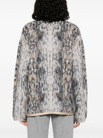 Forte Forte Alpaca-Blend Curved-Hem Wool Jacket Blue