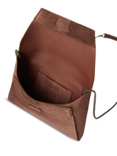 Brunello Cucinelli Suede Chain Clutch Bag Bordeaux Bordeaux