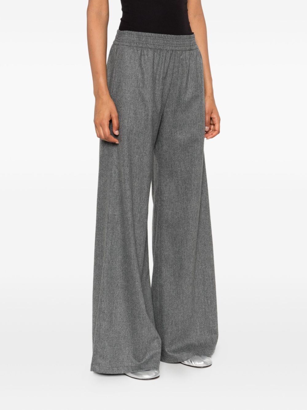 Fabiana Filippi Wide-Leg Wool-Blend Trousers Grey
