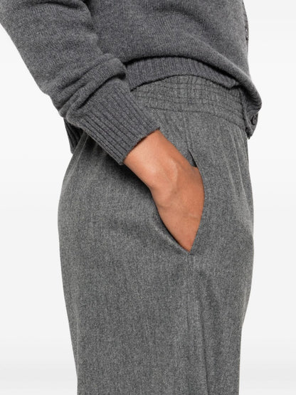Fabiana Filippi Wide-Leg Wool-Blend Trousers Grey