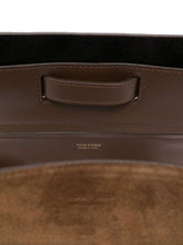 Tom Ford Medium Brown Suede Shopper Bag with Gold-Tone T Detail Brown